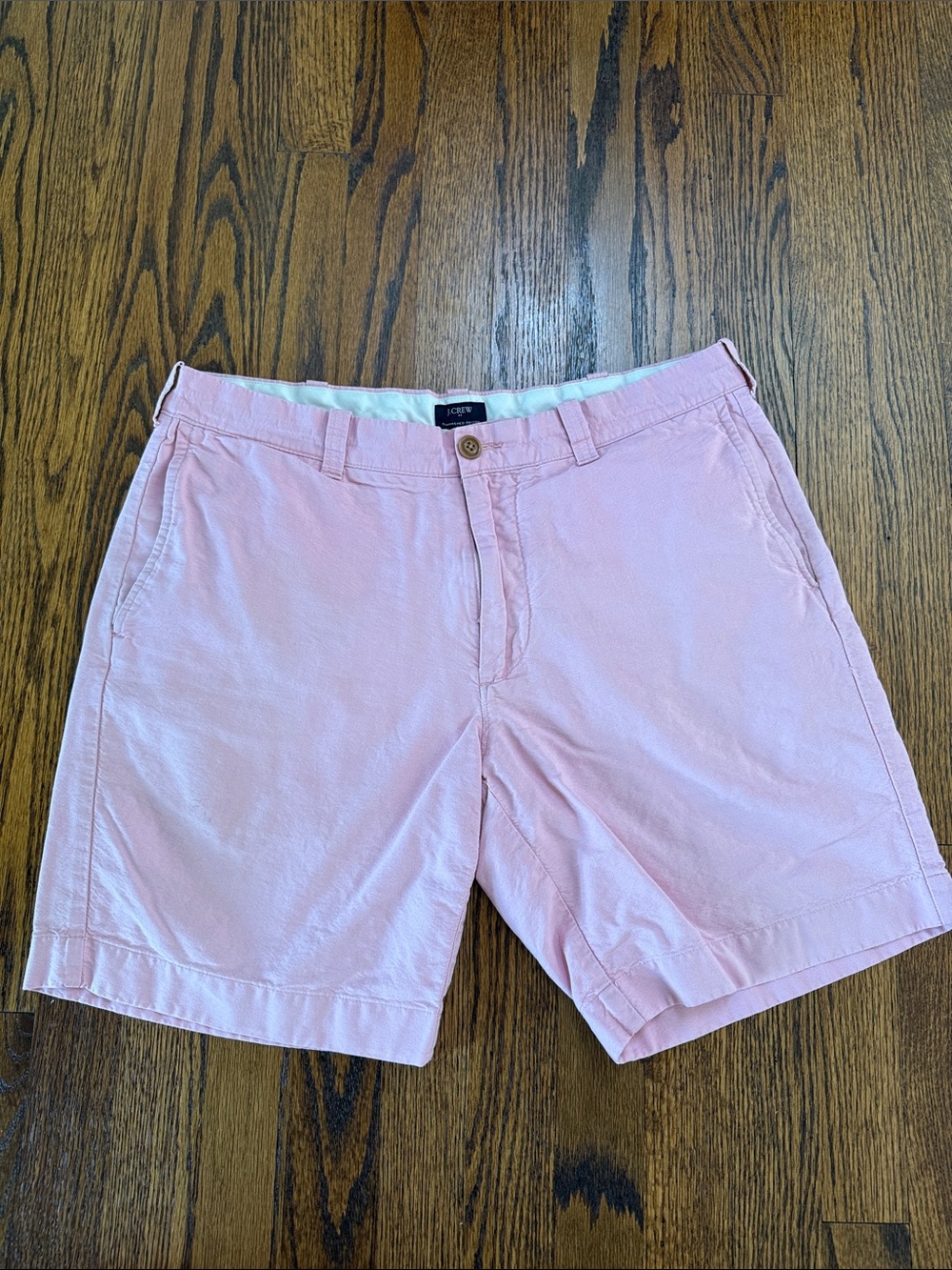 E J. Crew Men’s 34 Light Pink Flat-Front Chino Shorts